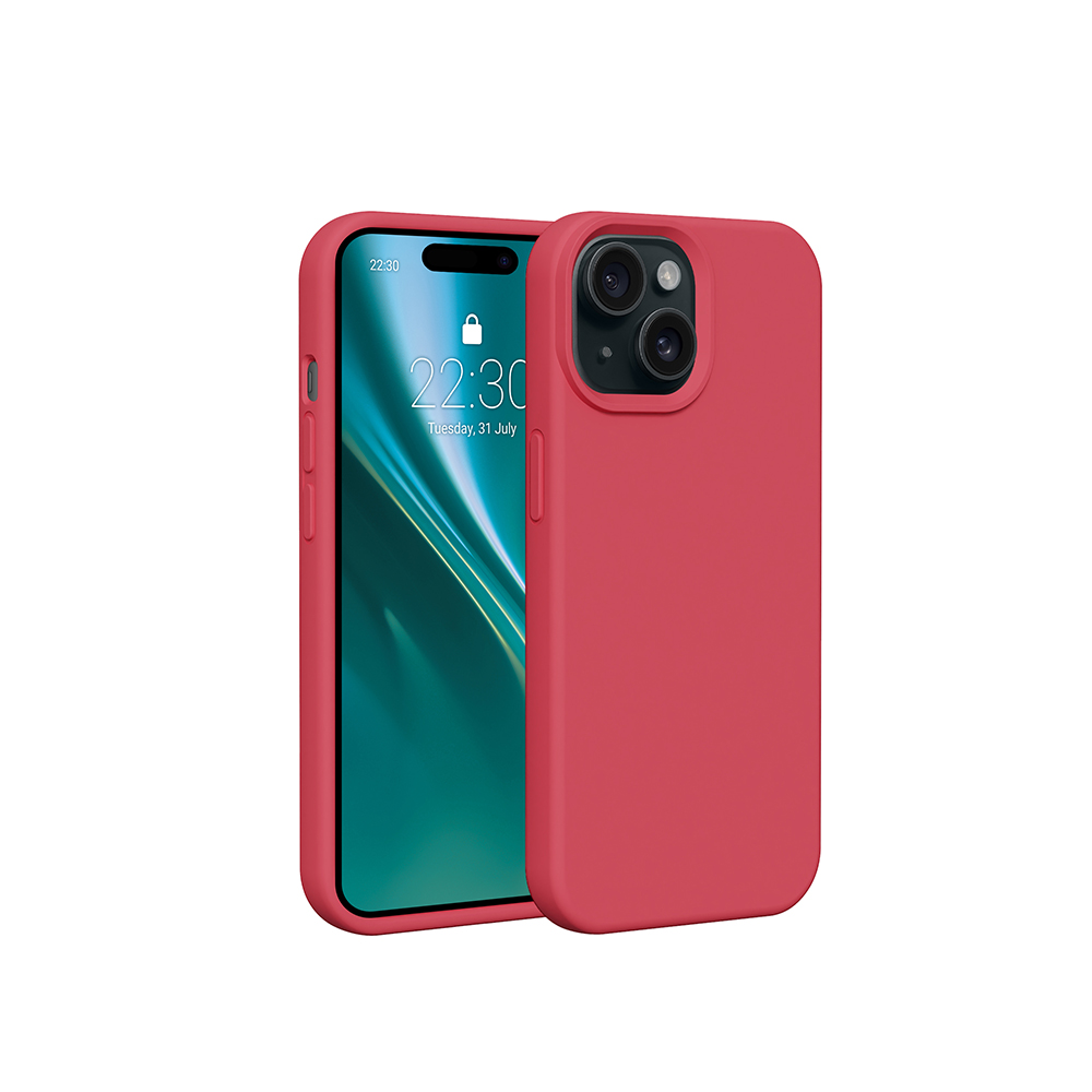 Nak�adka Etteri Silicone Case malinowa Apple iPhone 15
