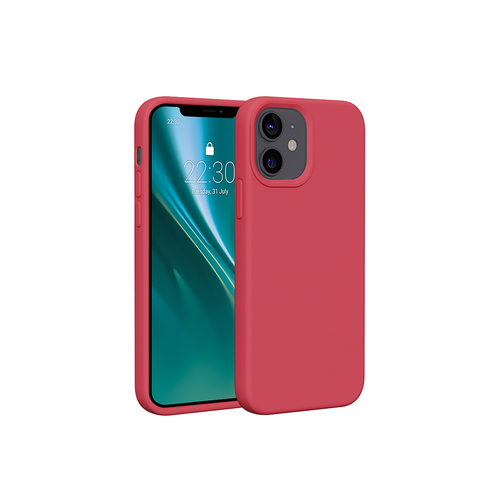Nak�adka Etteri Silicone Case malinowa Apple iPhone 12 Pro (6.1 cali)