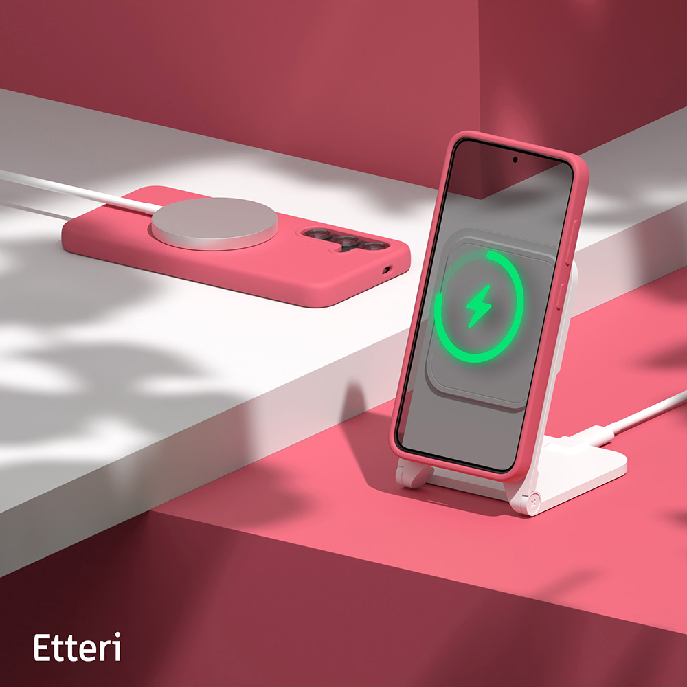 Nak�adka Etteri Silicone Case malinowa Samsung Galaxy S25 Plus / 7