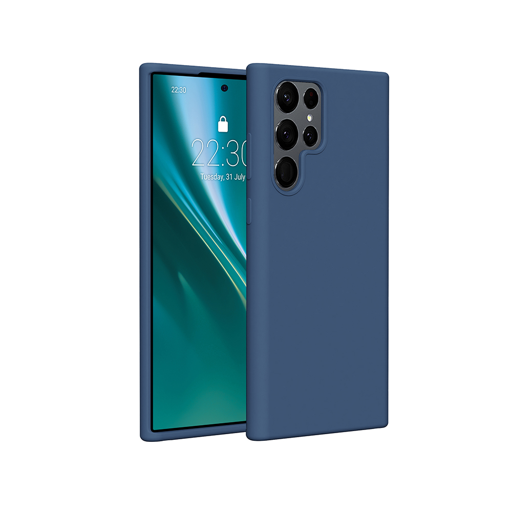Nak�adka Etteri Silicone Case niebieska Samsung Galaxy S22 Ultra
