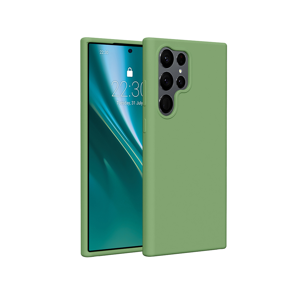 Nak�adka Etteri Silicone Case zielona Samsung Galaxy S23 Ultra