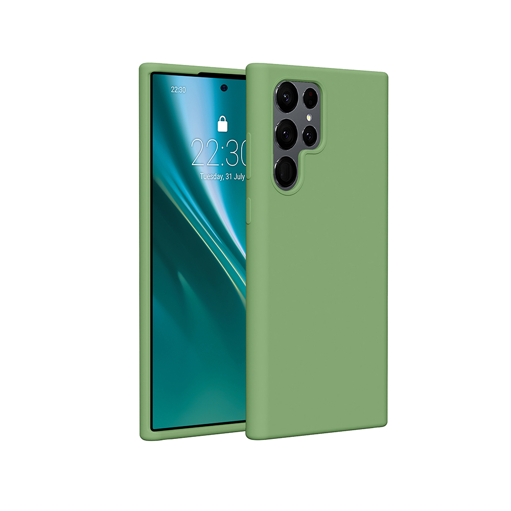 Nak�adka Etteri Silicone Case zielona Samsung Galaxy S22 Ultra