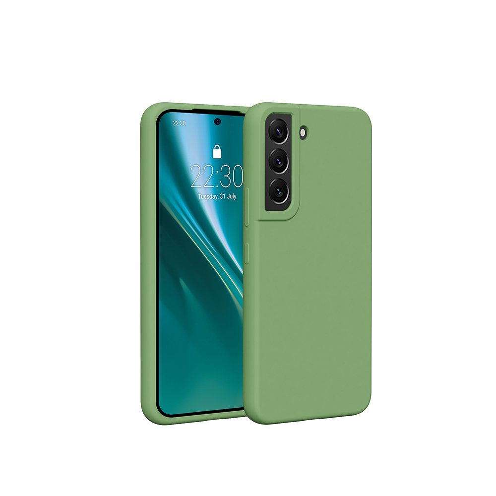 Nak�adka Etteri Silicone Case zielona Samsung Galaxy S22