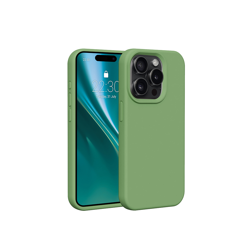 Nak�adka Etteri Silicone Case zielona Apple iPhone 15 Pro