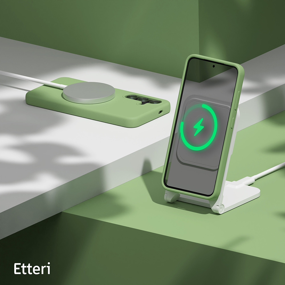 Nak�adka Etteri Silicone Case zielona Samsung Galaxy S25 Plus / 7