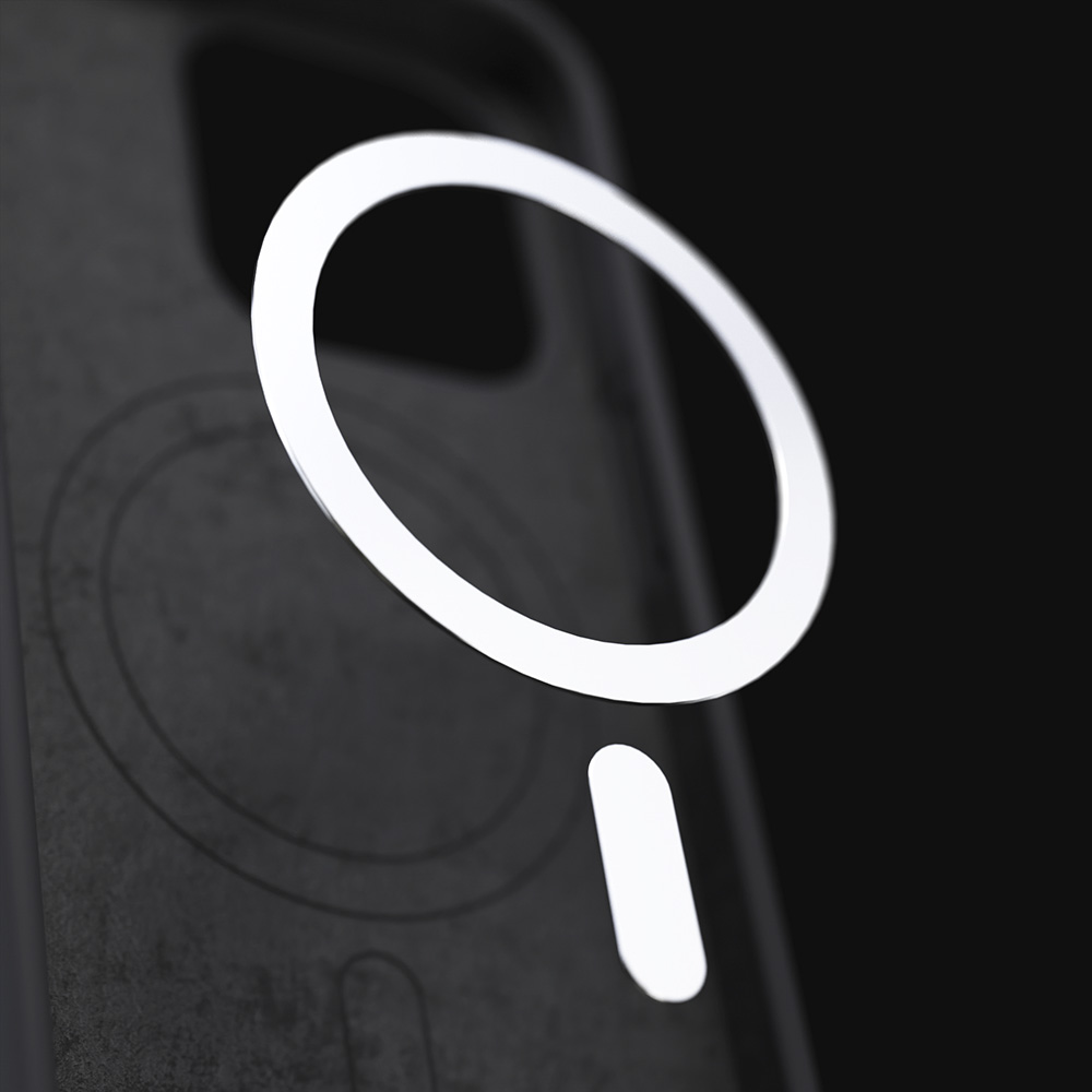 Nak�adka Etteri Silicone Mag czarny Apple iPhone 12 Pro (6.1 cali) / 8