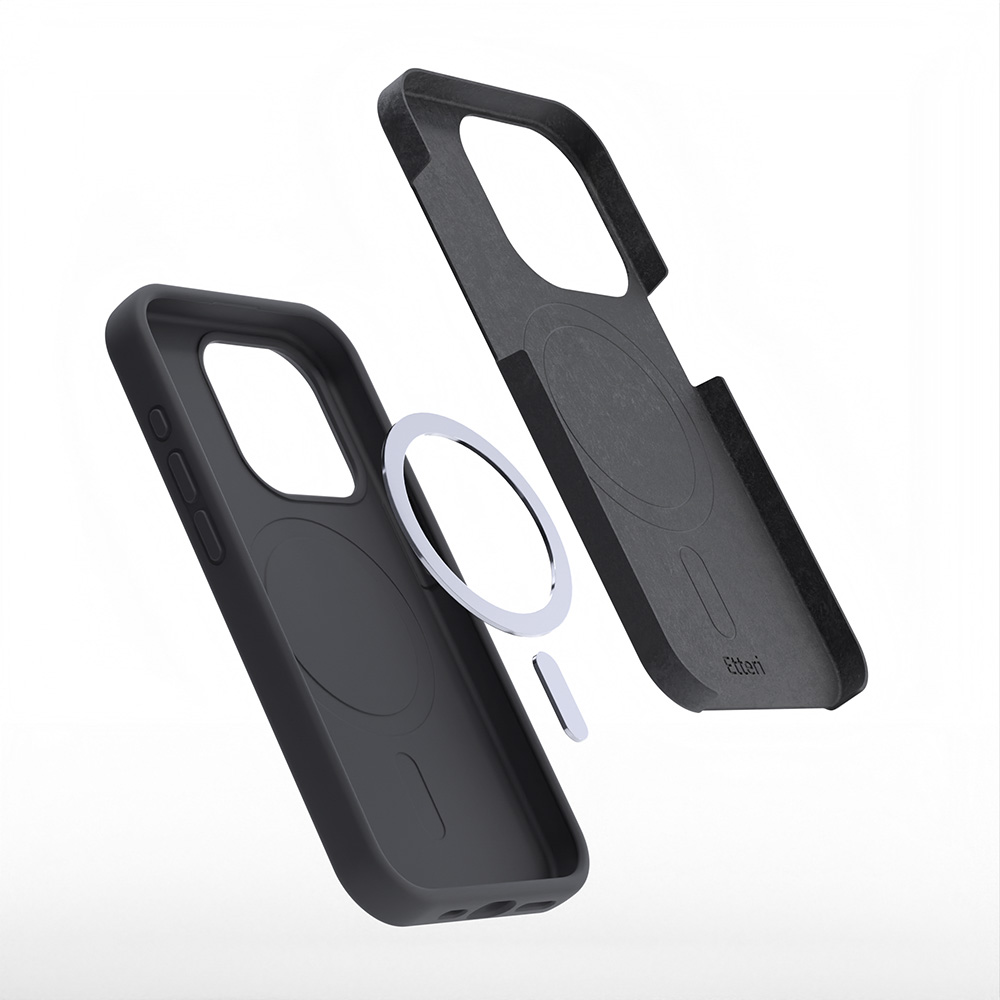 Nak�adka Etteri Silicone Mag czarny Apple iPhone 15 / 9