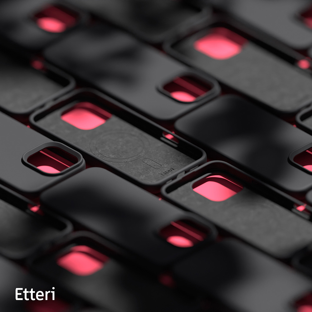 Nak�adka Etteri Silicone Mag czarny Apple iPhone 16 Pro / 9