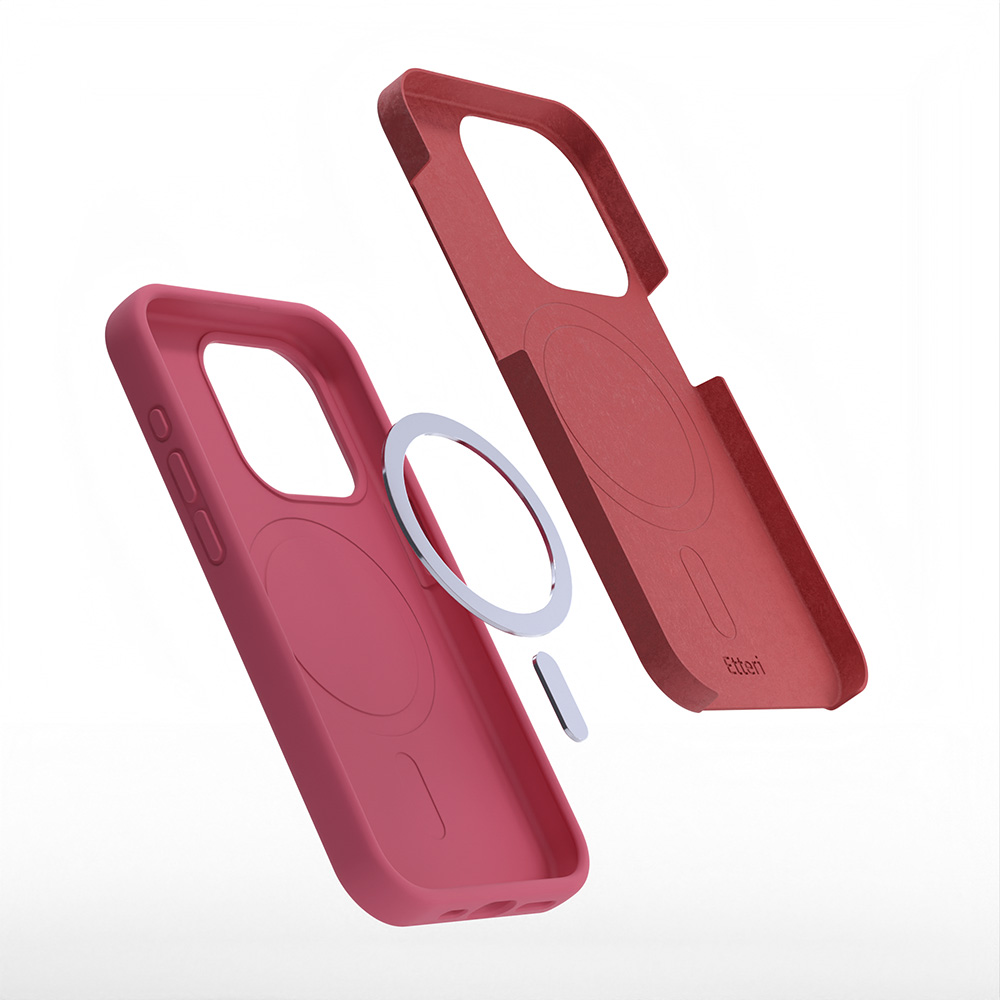 Nak�adka Etteri Silicone Mag malinowa Apple iPhone 12 Pro (6.1 cali) / 9