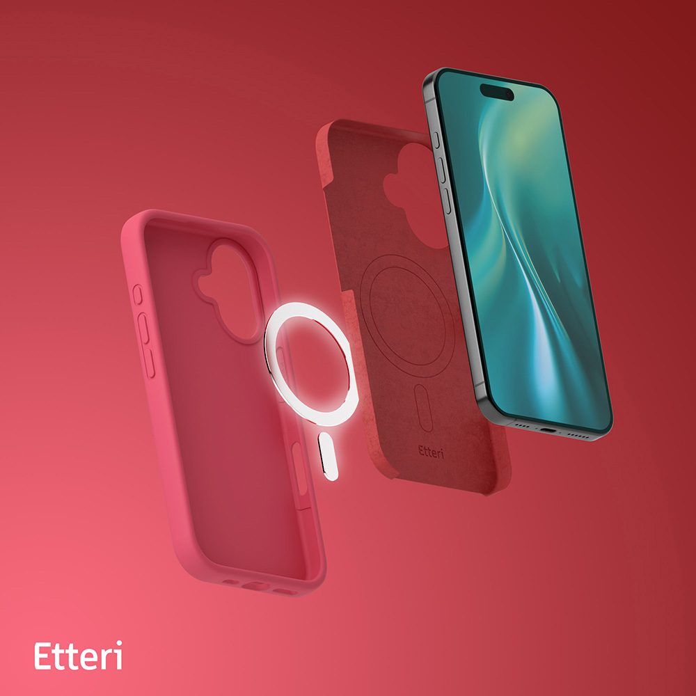 Nak�adka Etteri Silicone Mag malinowa Apple iPhone 16 / 8