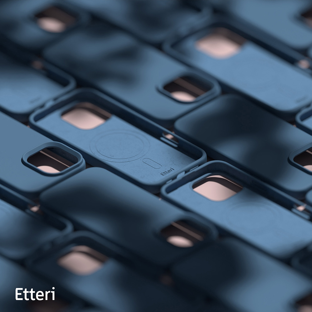 Nak�adka Etteri Silicone Mag niebieska Apple iPhone 16 Pro / 9