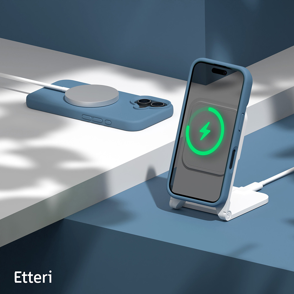 Nak�adka Etteri Silicone Mag niebieska Apple iPhone 16 Plus / 7