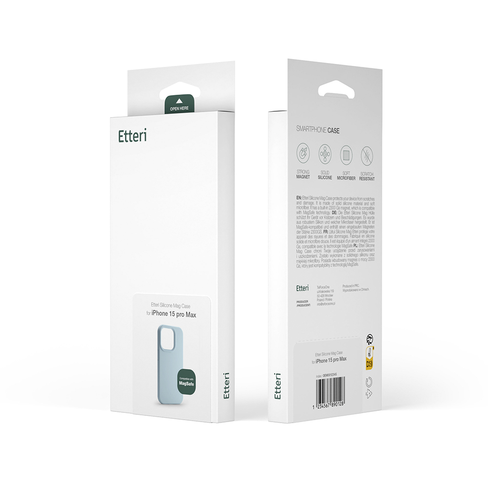 Nak�adka Etteri Silicone Mag niebieska Apple iPhone 14 / 10