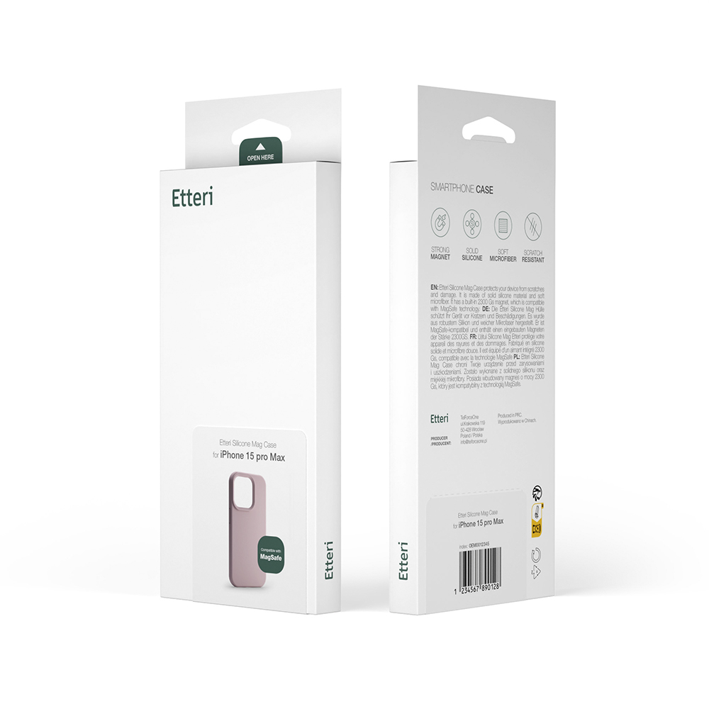 Nak�adka Etteri Silicone Mag r�owa Apple iPhone 15 Pro Max / 10