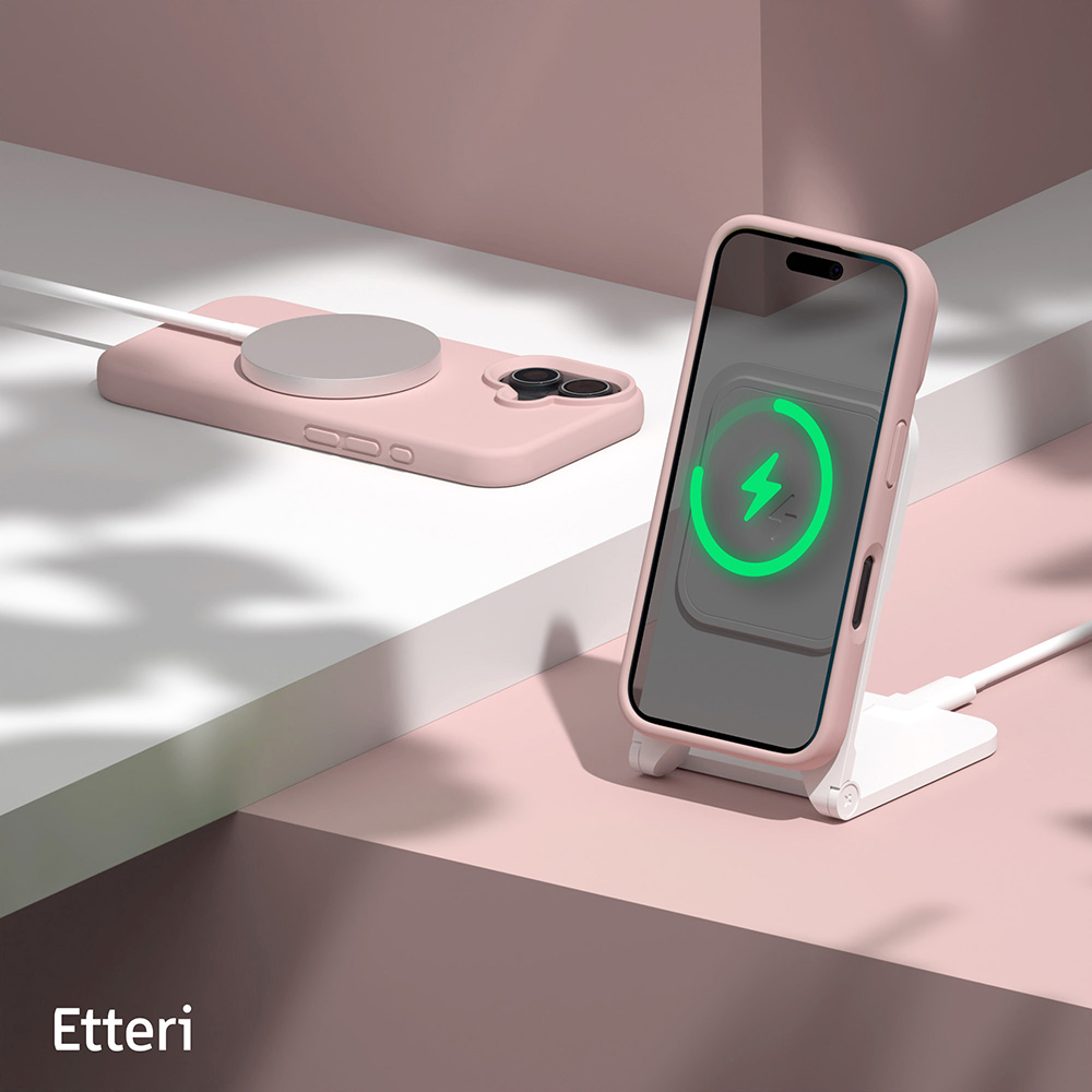 Nak�adka Etteri Silicone Mag r�owa Apple iPhone 16 Plus / 7