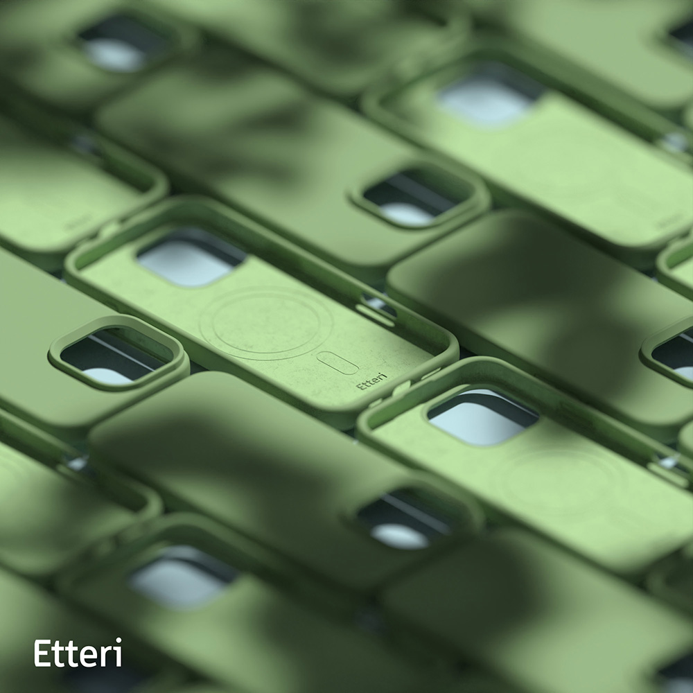 Nak�adka Etteri Silicone Mag zielona Apple iPhone 16 Pro / 9