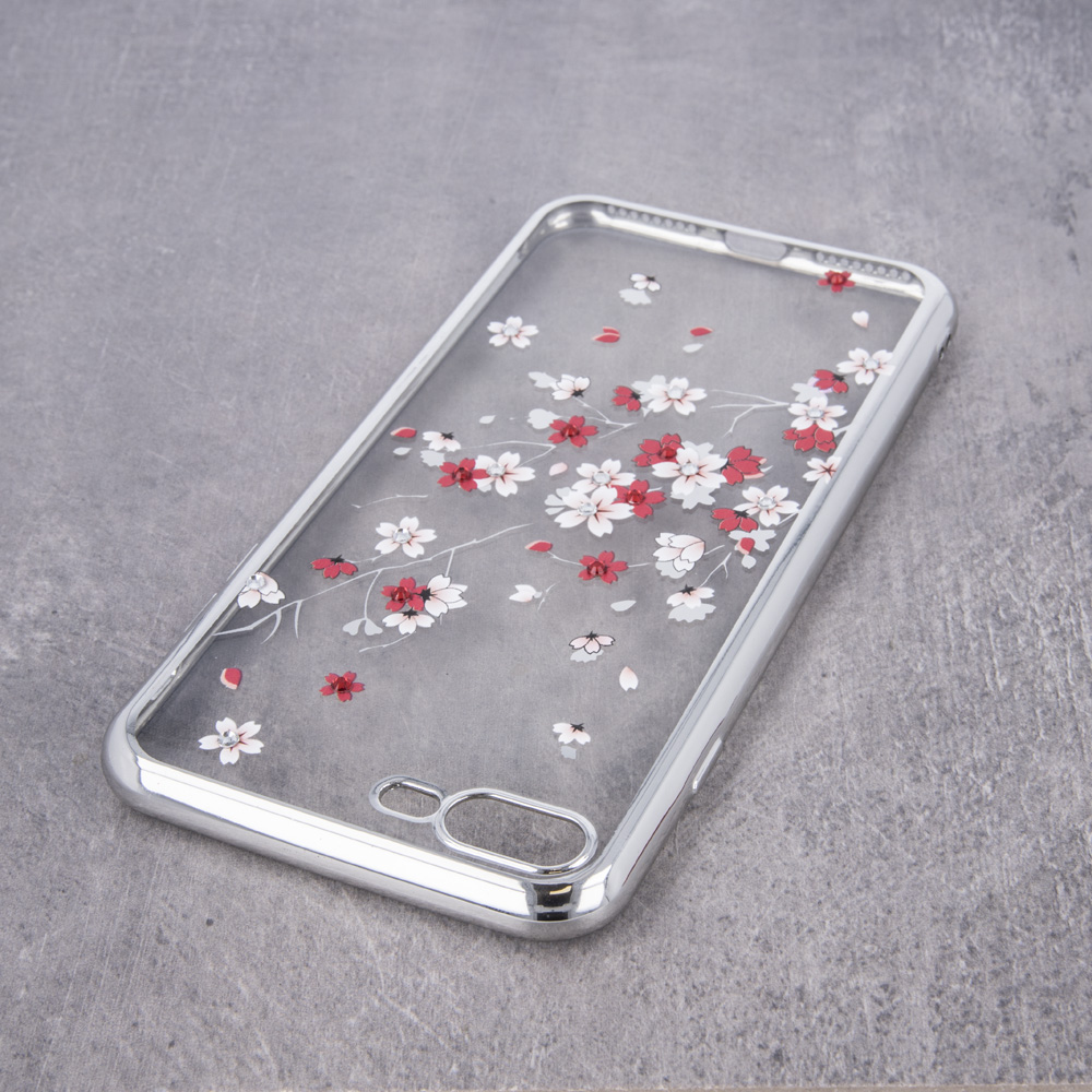 Nak�adka Flower srebrna Apple iPhone XS / 6
