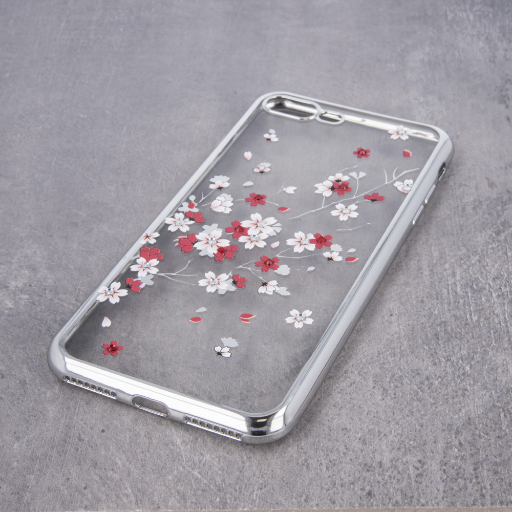 Nak�adka Flower srebrna Samsung Galaxy A6 Plus (2018) / 5