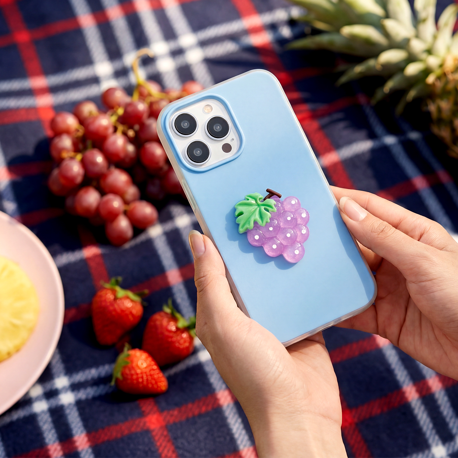 Nak�adka Fruit 2in1 niebieska Apple iPhone 16 Pro / 8