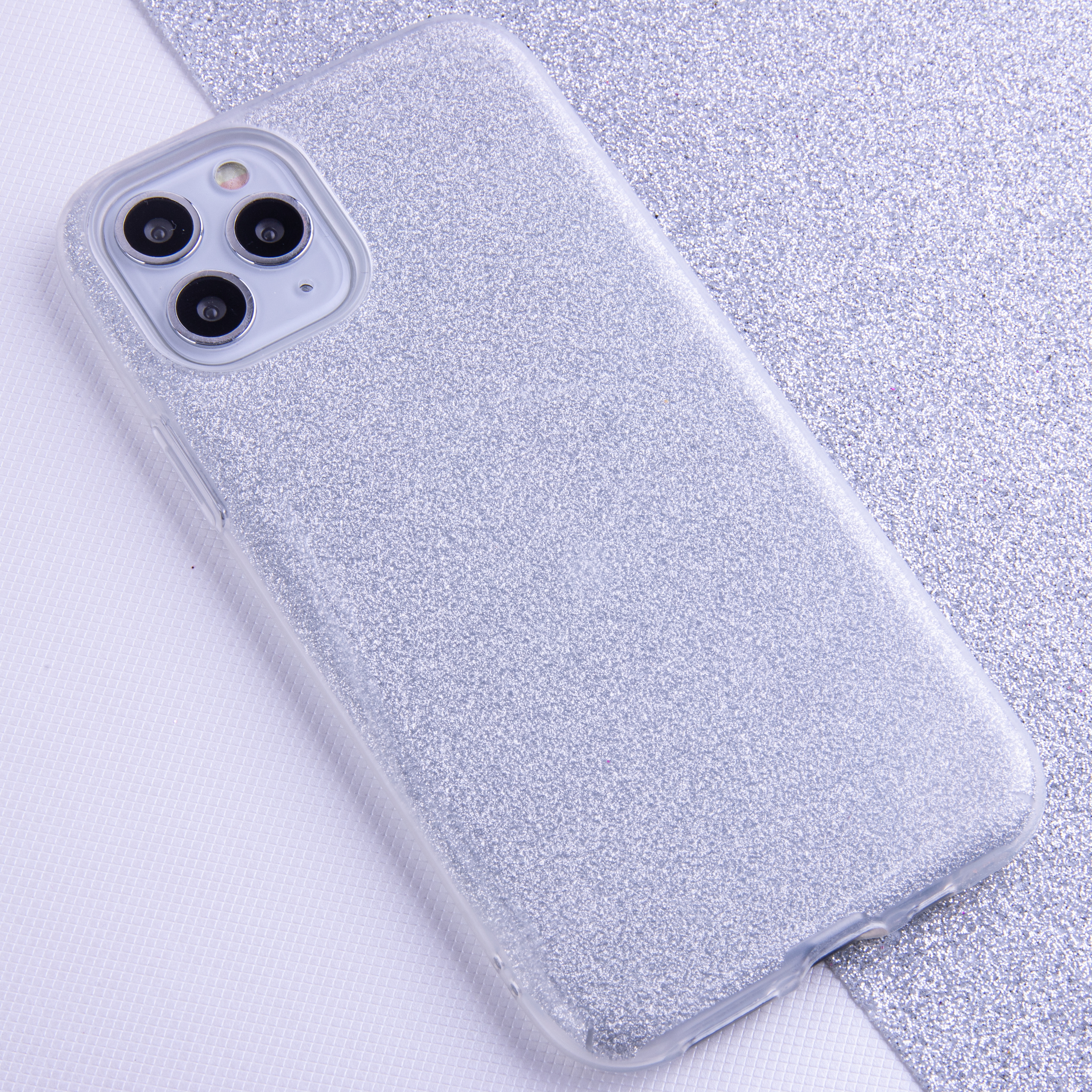 Nak�adka Glitter 3w1 srebrna Samsung Galaxy A27 5G / 7