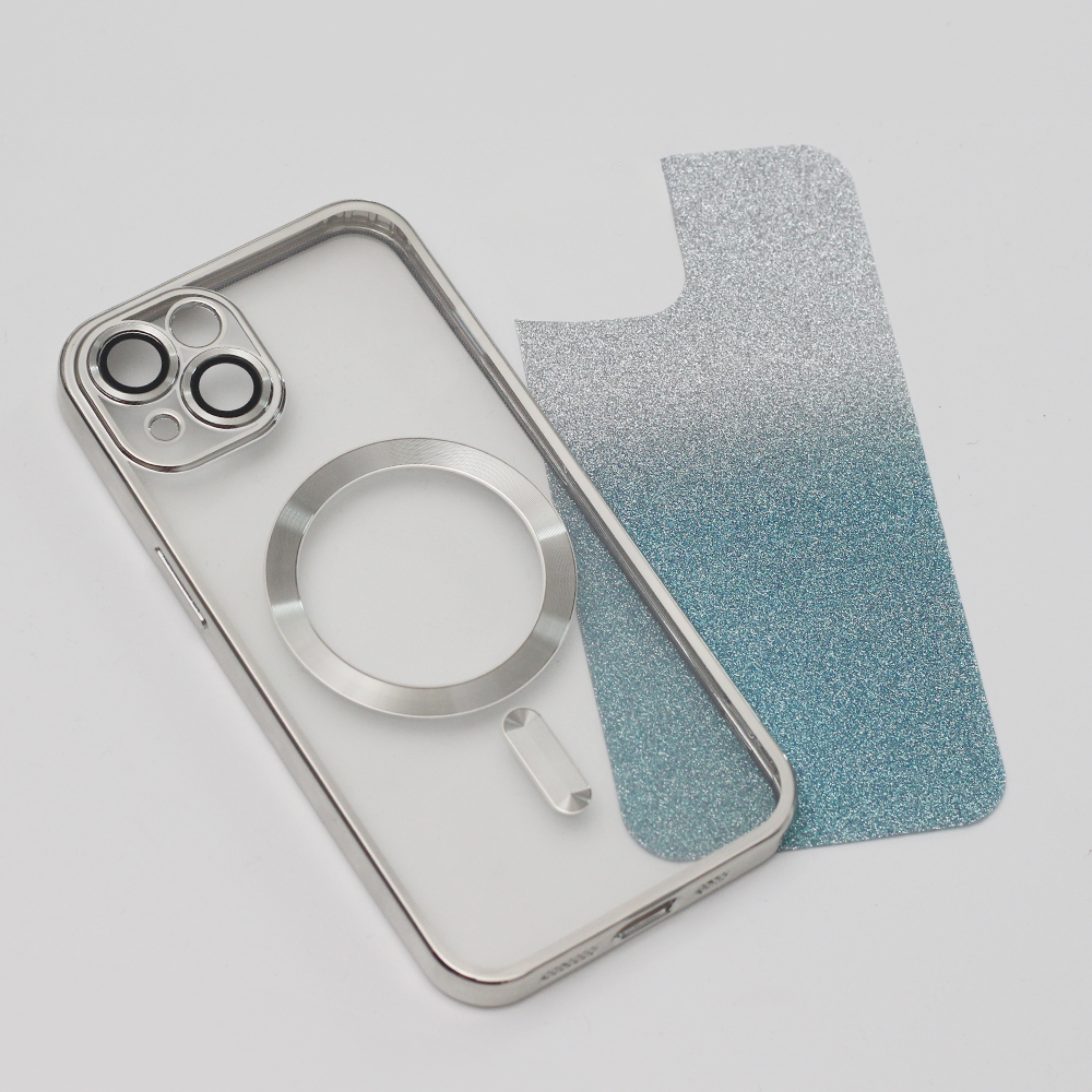 Nakadka Glitter Chrome Mag srebrny Apple iPhone 14 Max / 6