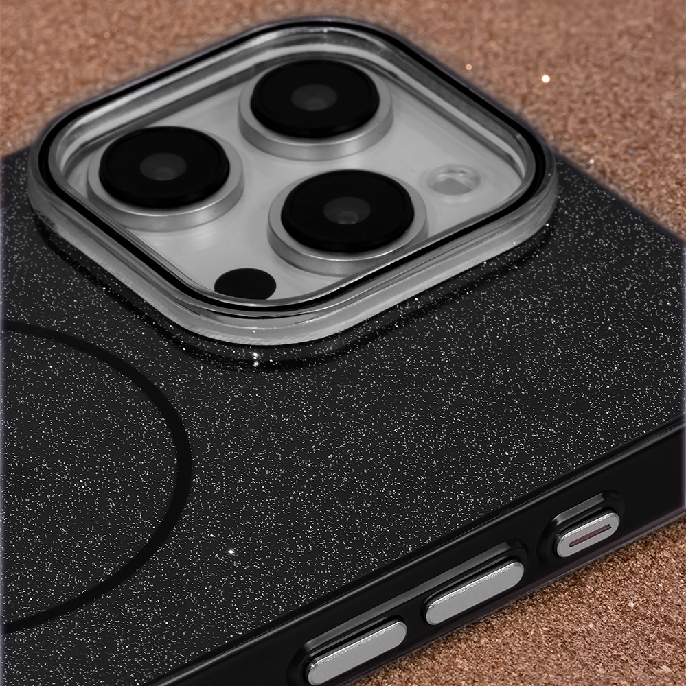 Nak�adka Glitter Thin Mag czarny Apple iPhone 17 / 3