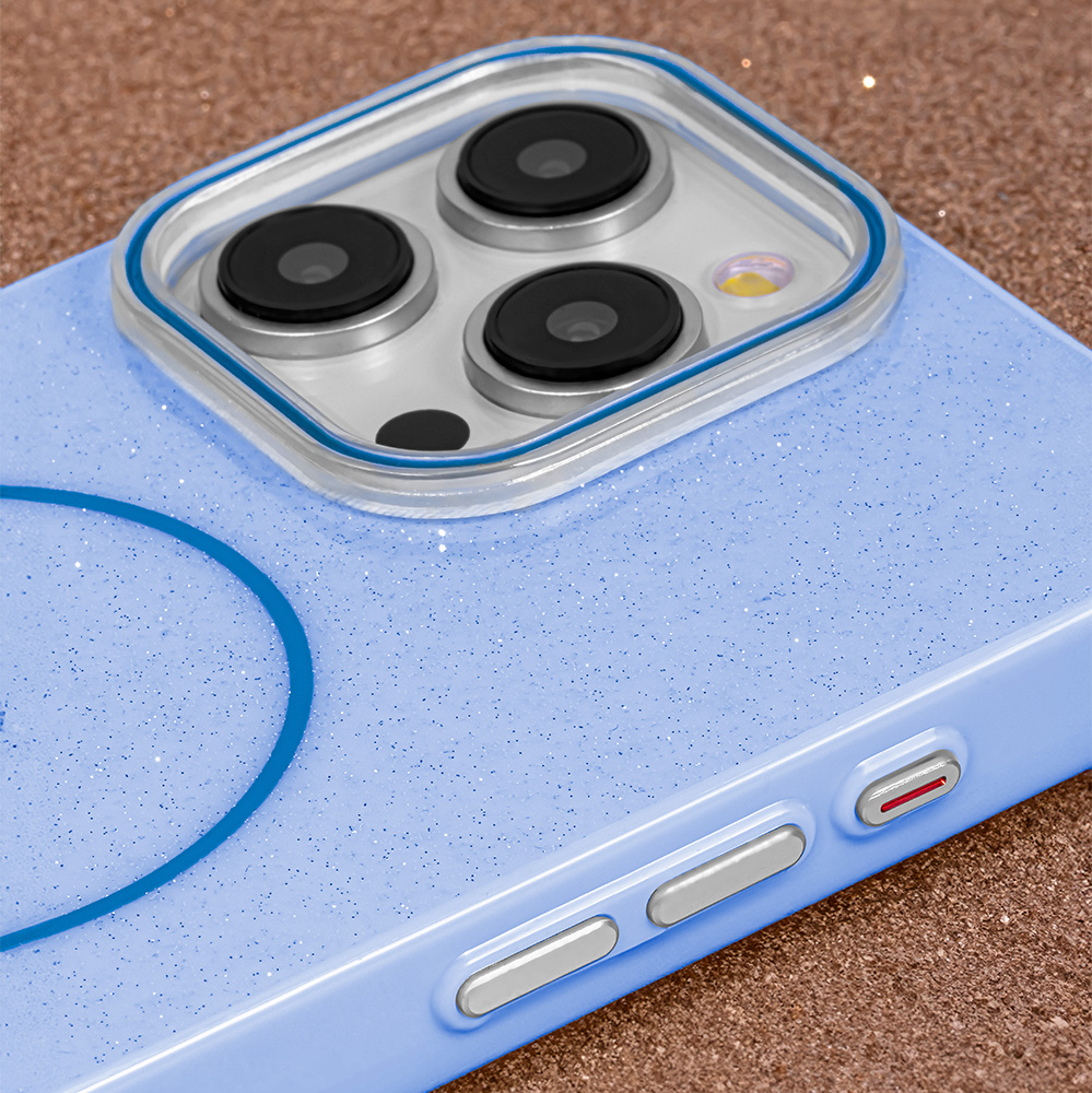 Nak�adka Glitter Thin Mag niebieska Apple iPhone 17 / 3