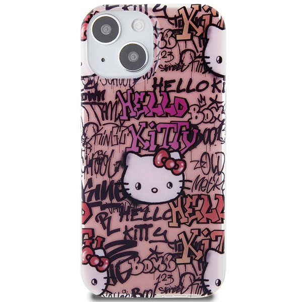 Nak�adka Hello Kitty r�owy hardcase IML Tags Graffiti Apple iPhone 15 / 3