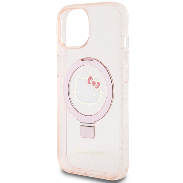 Nakadka Hello Kitty rowy hardcase Ring Stand Glitter Electrop Logo MagSafe Apple iPhone 15 / 6