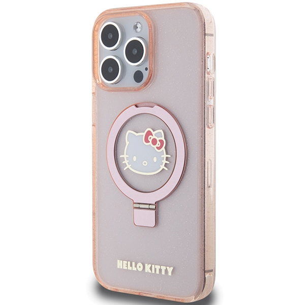 Nakadka Hello Kitty rowy hardcase Ring Stand Glitter Electrop Logo MagSafe Apple iPhone 15 Pro / 2