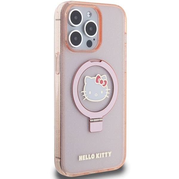 Nakadka Hello Kitty rowy hardcase Ring Stand Glitter Electrop Logo MagSafe Apple iPhone 15 Pro / 4