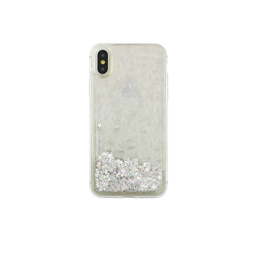 Nakadka Liquid Diamond TPU srebrna Apple iPhone X