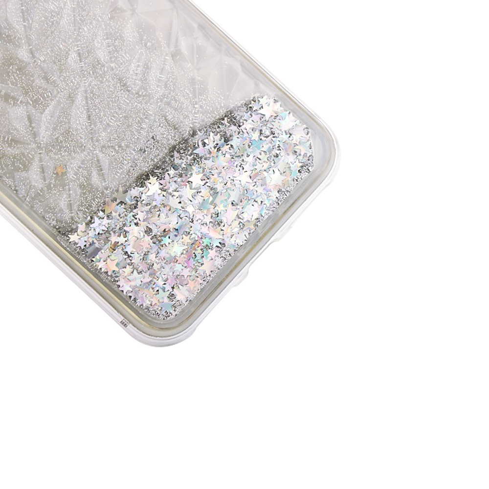 Nakadka Liquid Diamond TPU srebrna Apple iPhone XS / 4