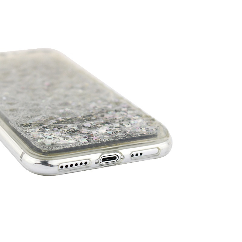 Nakadka Liquid Diamond TPU srebrna Apple iPhone X / 5