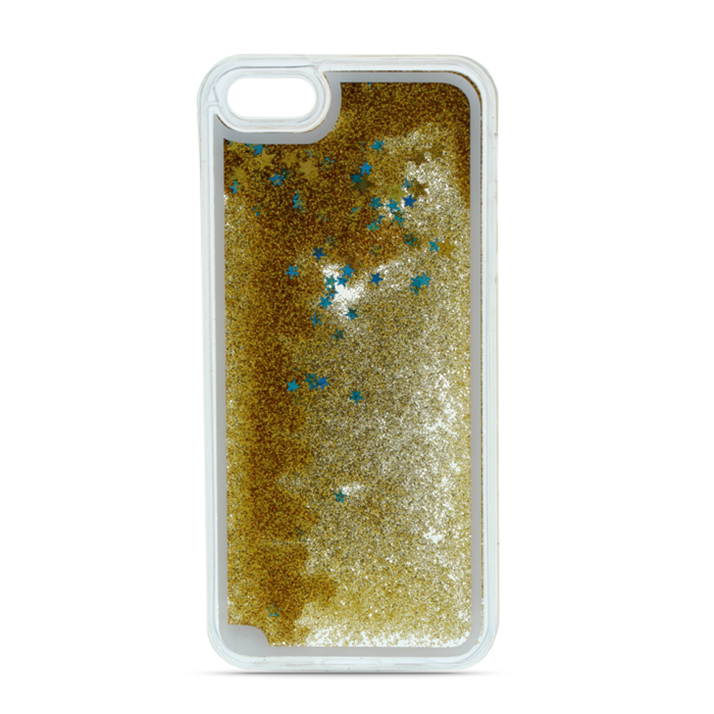 Nakadka Liquid Glitter TPU zota Apple iPhone XS