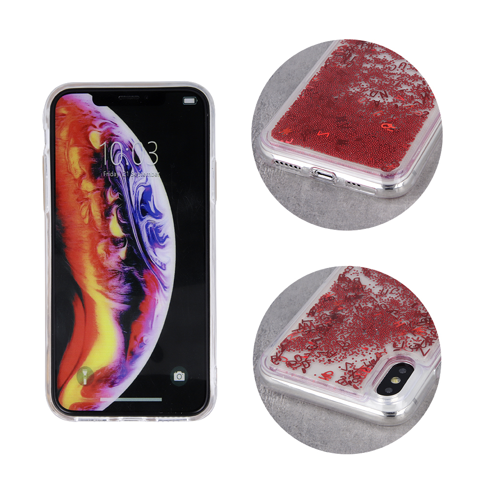 Nak�adka Liquid Letters TPU czerwona Apple iPhone 6 Plus / 3