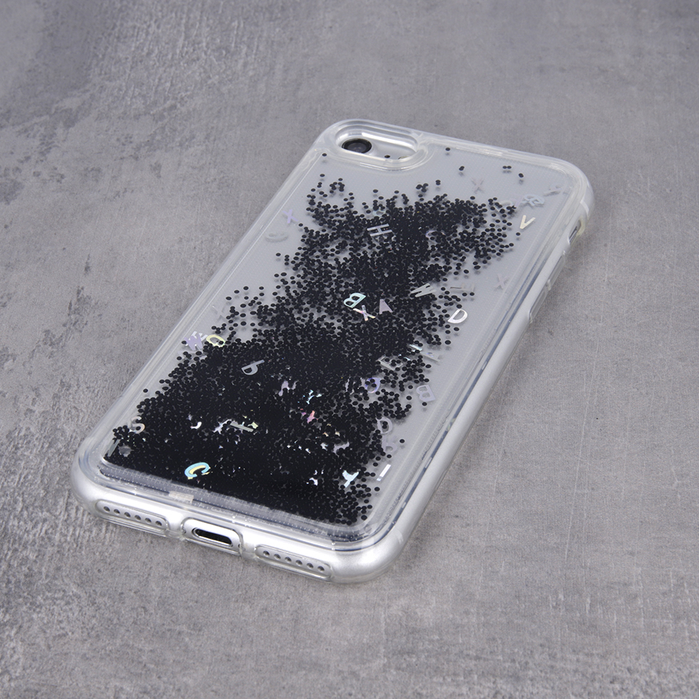 Nakadka Liquid Letters TPU czarna Apple iPhone 6s / 4
