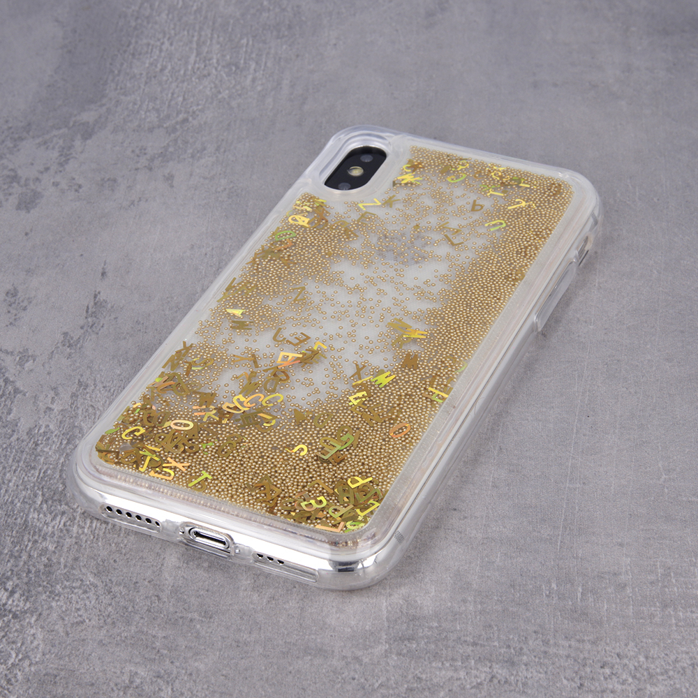 Nak�adka Liquid Letters TPU z�ota Samsung Galaxy S9 / 4