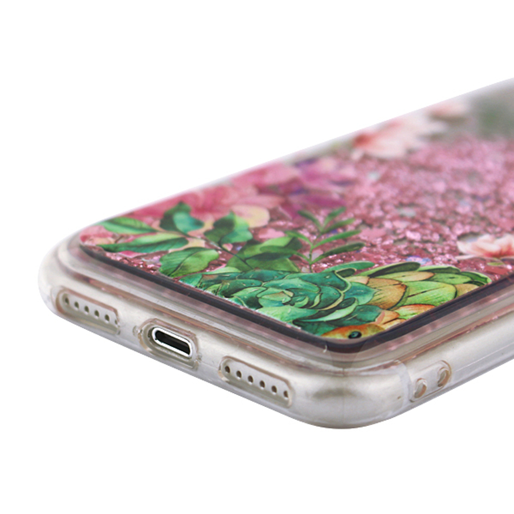 Nakadka Liquid Mirror TPU Flower1 Apple iPhone X / 5