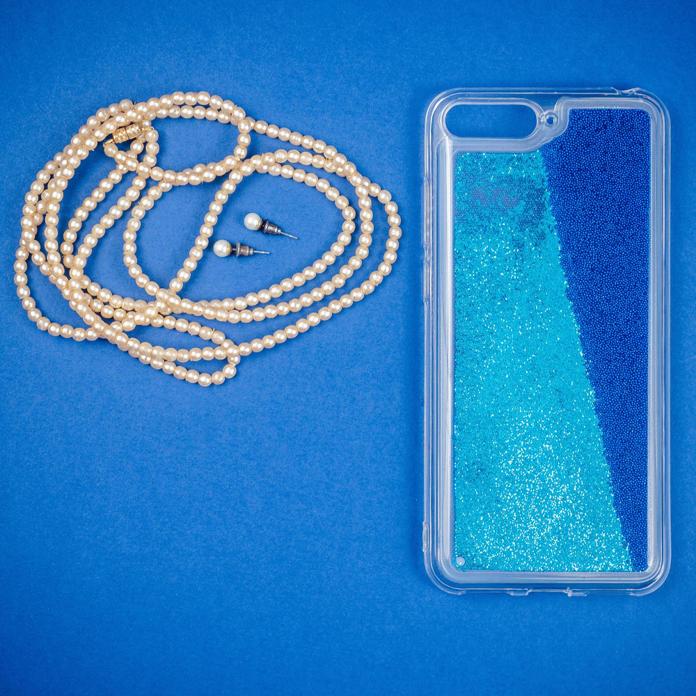 Nakladka Liquid Pearl TPU niebieska Samsung Galaxy A41 / 6