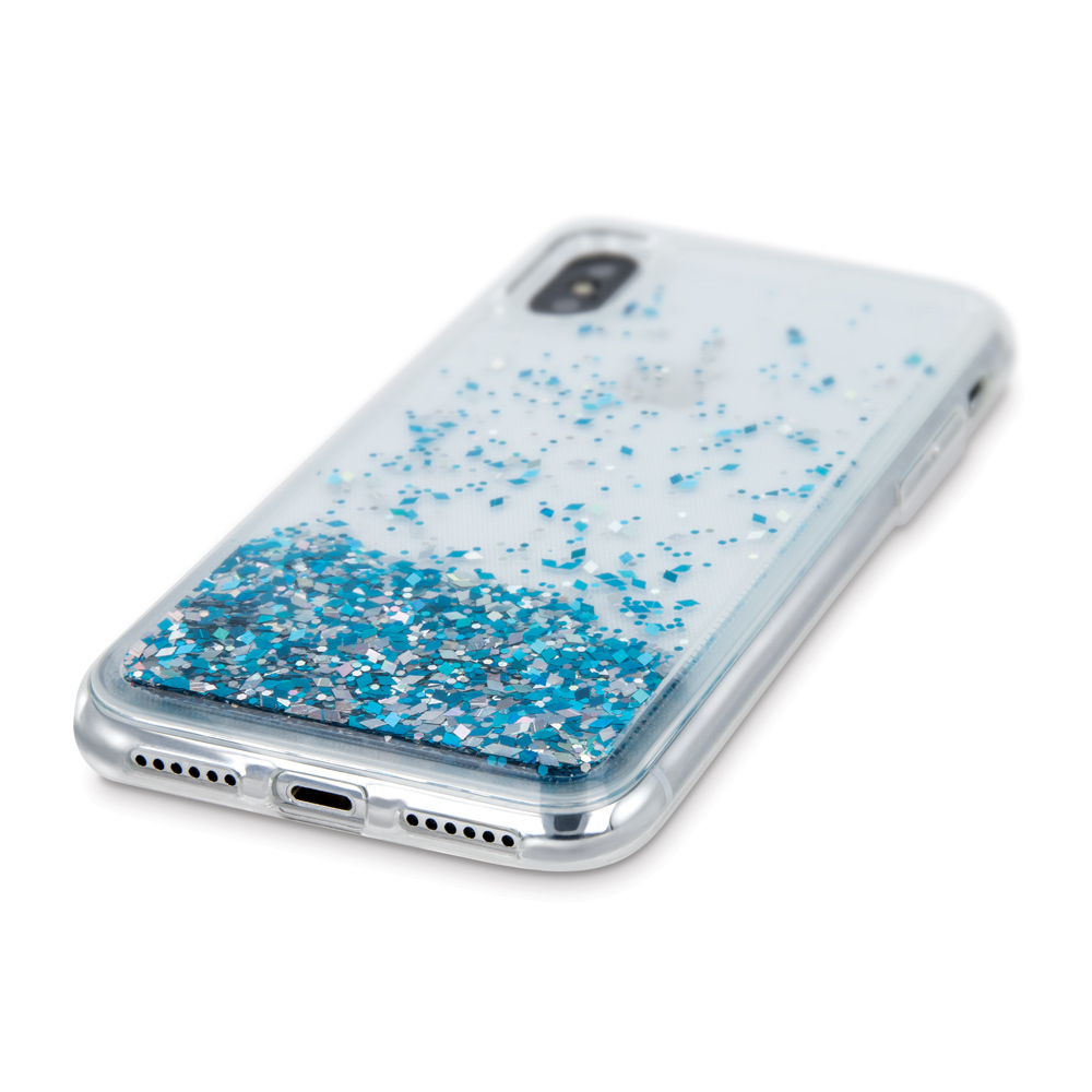 Nakadka Liquid Sparkle TPU niebieska Apple iPhone SE 2 / 3