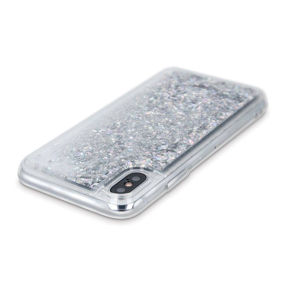 Nakadka Liquid Sparkle TPU srebrna Apple iPhone 9 / 4