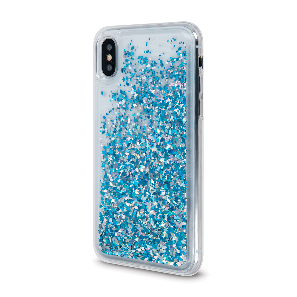 Nakadka Liquid Sparkle TPU niebieska Samsung Galaxy A6 Plus (2018) / 2