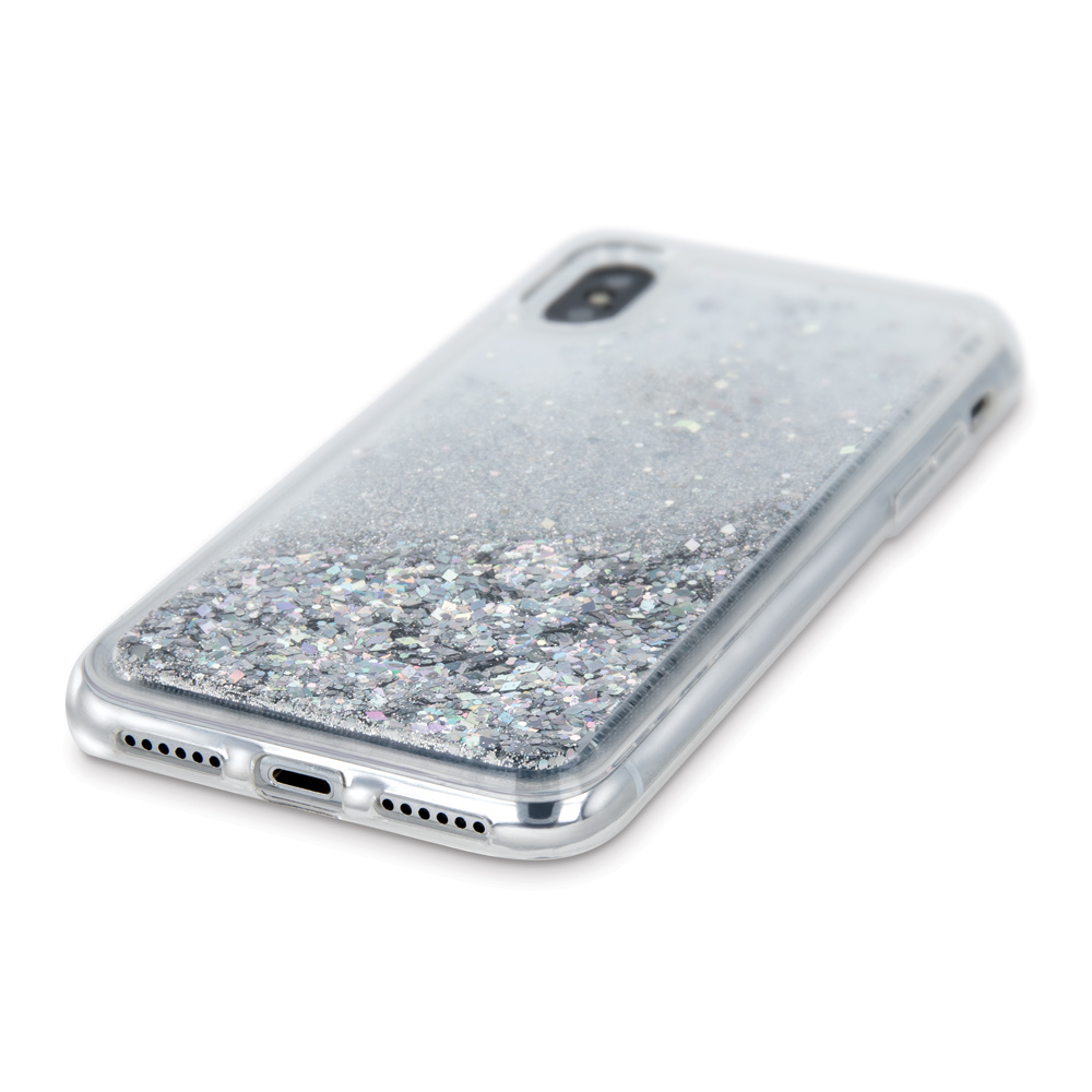 Nakadka Liquid Sparkle TPU srebrna Samsung Galaxy Note 10 Lite / 3