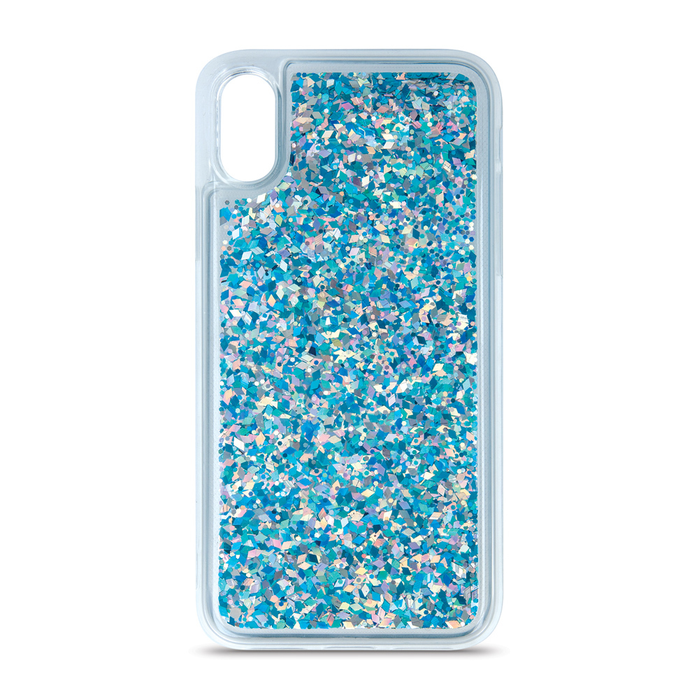 Nakadka Liquid Sparkle TPU niebieska Apple iPhone SE 2020