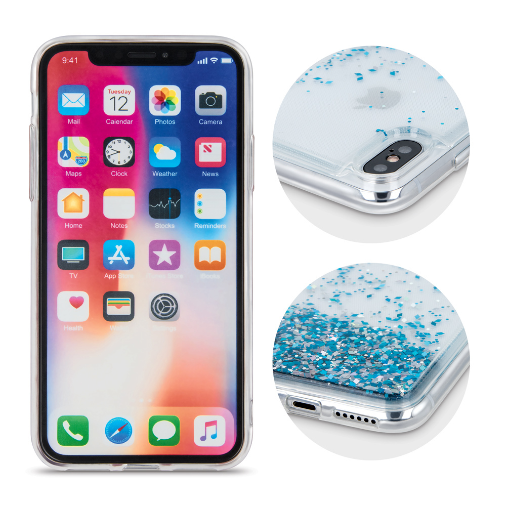 Nakadka Liquid Sparkle TPU niebieska Apple iPhone SE 2020 / 5