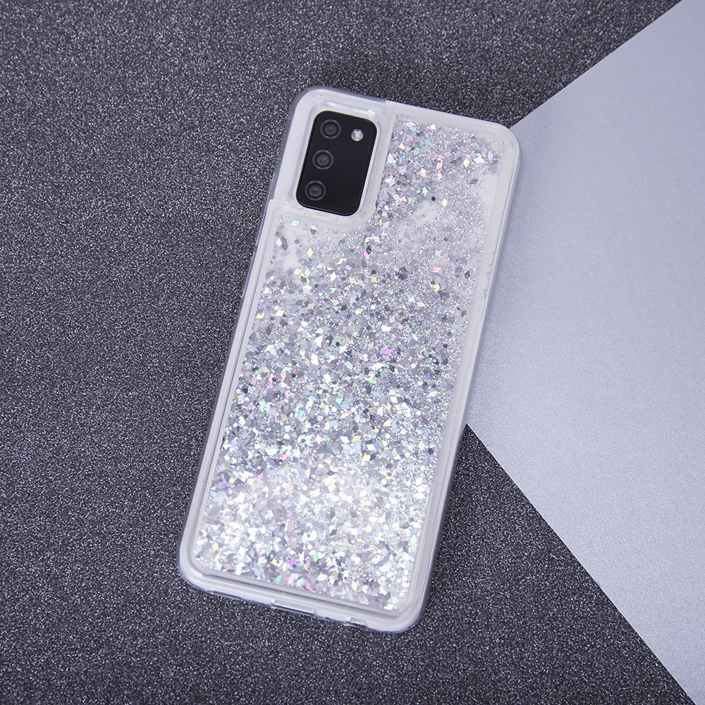 Nak�adka Liquid Sparkle TPU srebrna Samsung Galaxy A03 4G EU / 8
