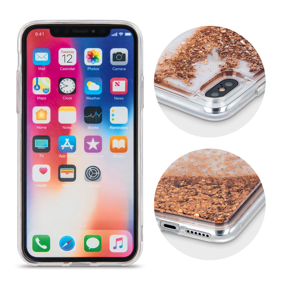 Nakadka Liquid Sparkle TPU zota Apple iPhone SE 2020 / 5