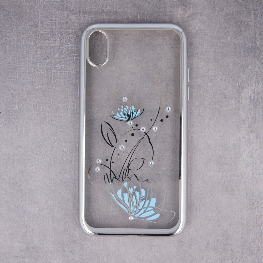 Nak�adka Lotus srebrna Apple iPhone XS Max / 3