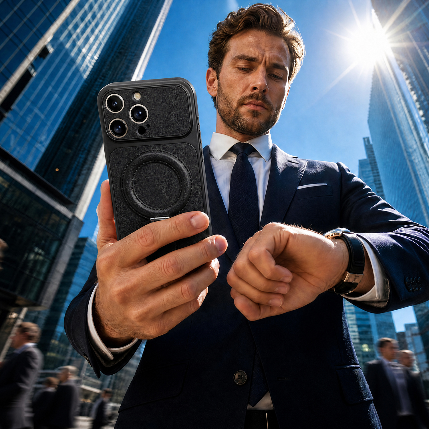 Nak�adka Luxgrip Mag czarny Apple iPhone 16 Pro Max / 5